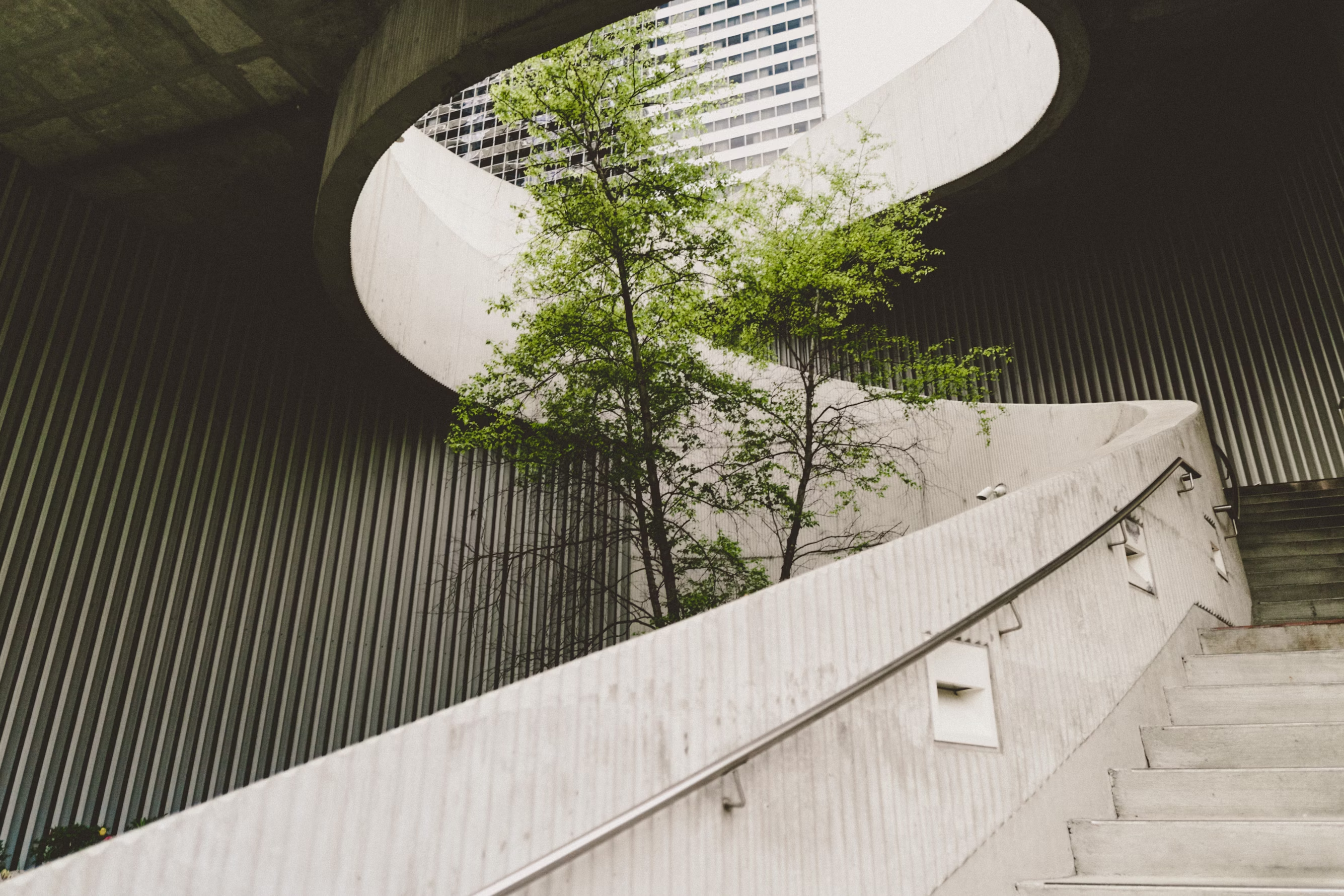 Concrete staircase